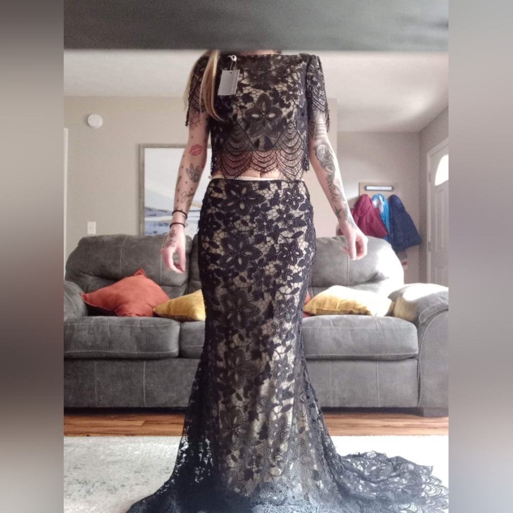 Black lace wedding/prom dress